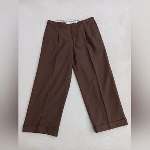 Brown Wide-Leg Trousers